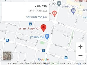 מפה לבית משפט לתביעות קטנות חדרה