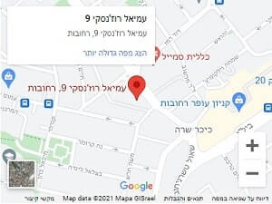 מפה לבית משפט לתביעות קטנות רחובות